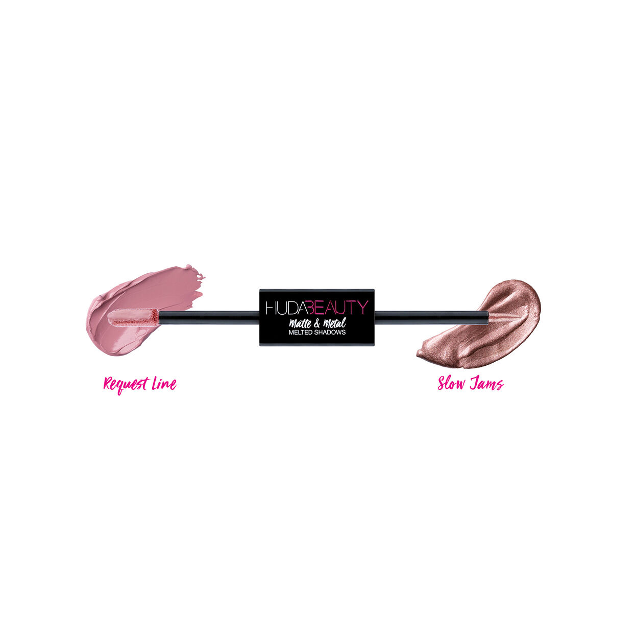 Huda Beauty Matte & Metal Melted Liquid Eyeshadow swatch available for cash on delivery in Pakistan