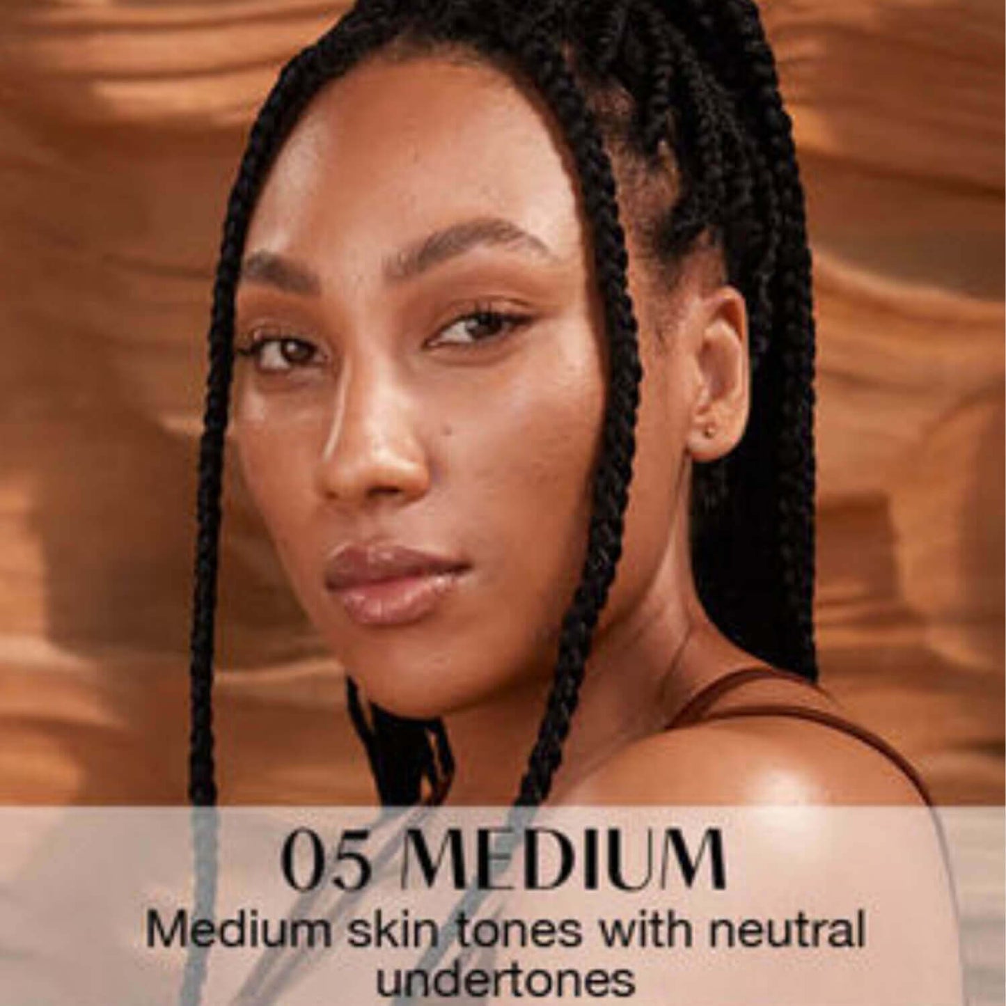 swatch image of Huda Beauty Glowish Skin Tint Foundation available at Heygirl.pk in Pakistan