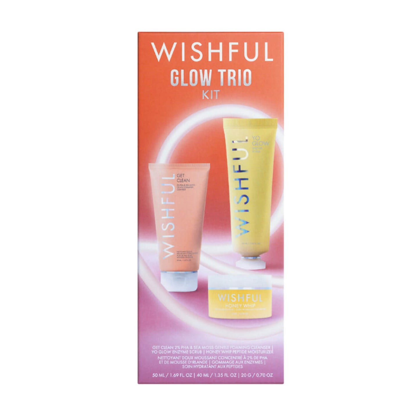 Shop 100% original Huda Beauty Glow Skincare Trio Set available at Heygirl.pk for delivery in Pakistan.