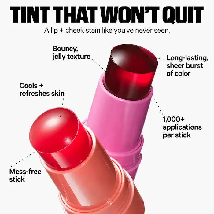 image showing benefits of using Milk Makeup lip and cheek tint for her available at Heygirl.pk for delivery in Pakistan.