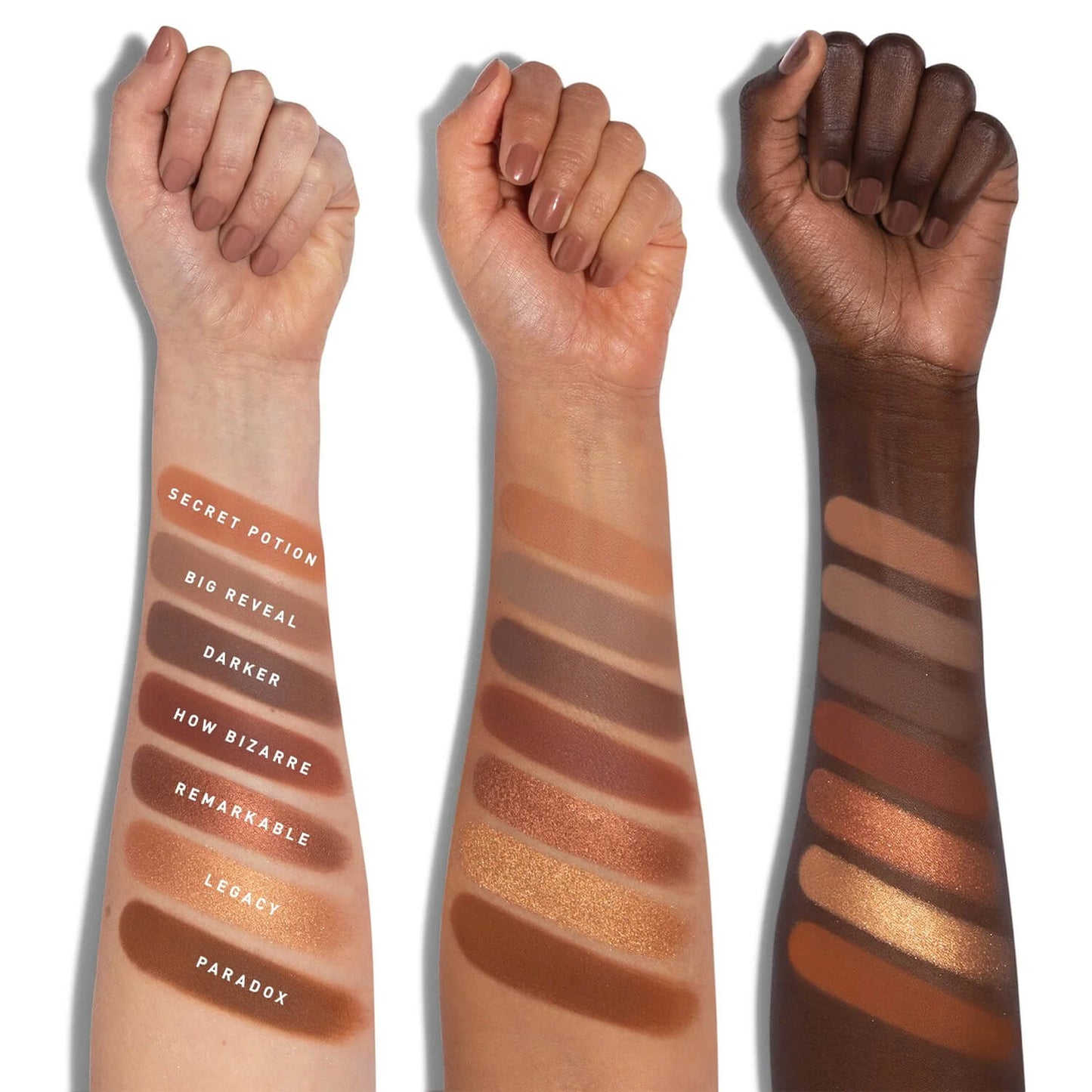 image showing swatch of Morphe 35O Supernatural Glow Artistry Palette available at Heygirl.pk for delivery in Pakistan.