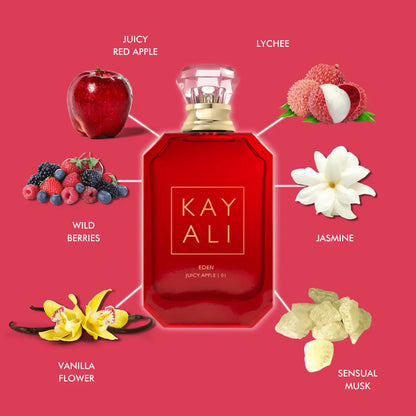 image showing ingredients of Huda Beauty Kayali Eau De Parfum apple for her available at Heygirl.pk for delivery in Pakistan