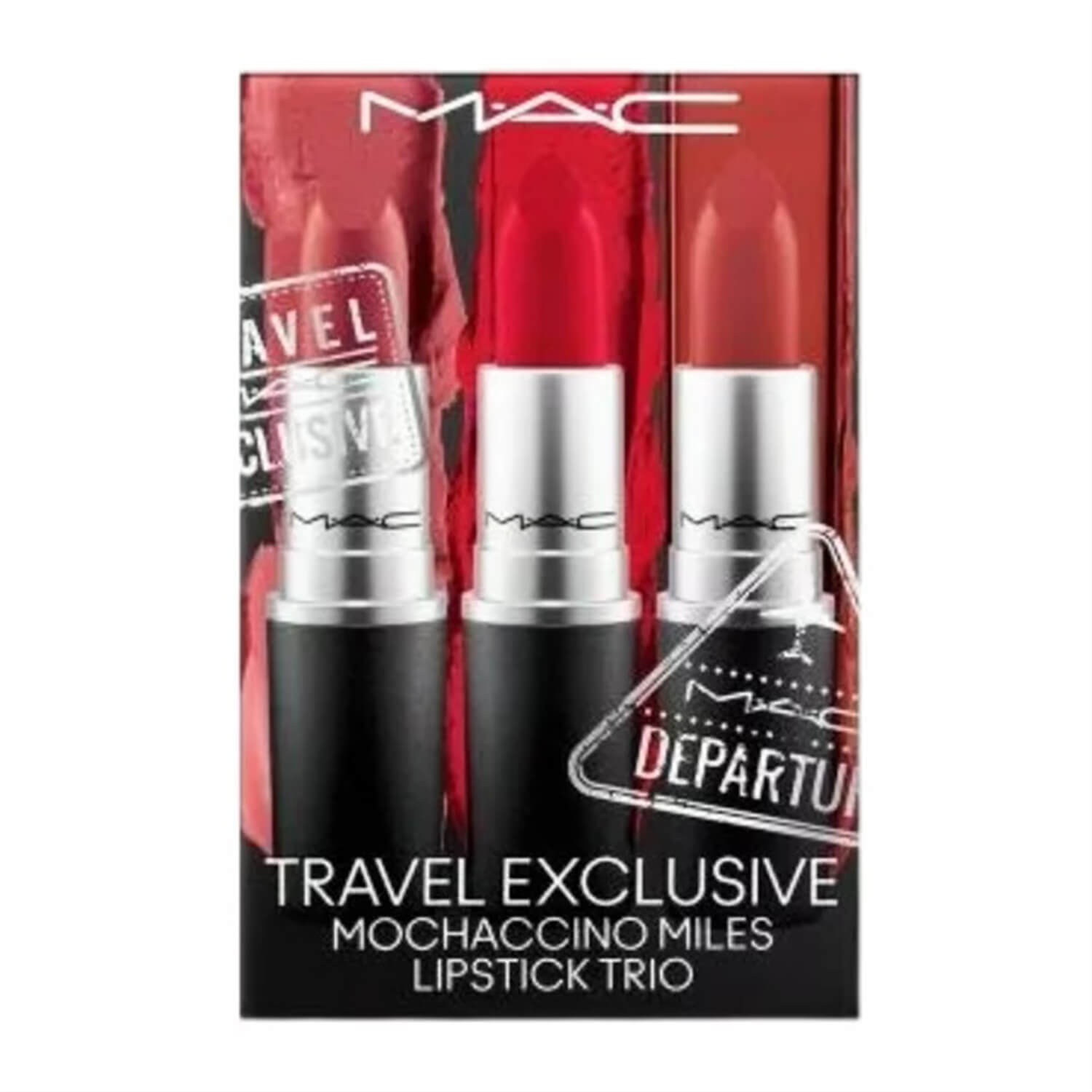 Shop MAC ruby woo, mocha and chilli lipstick  gift set for her available at Heygirl.pk for delivery in Pakistan