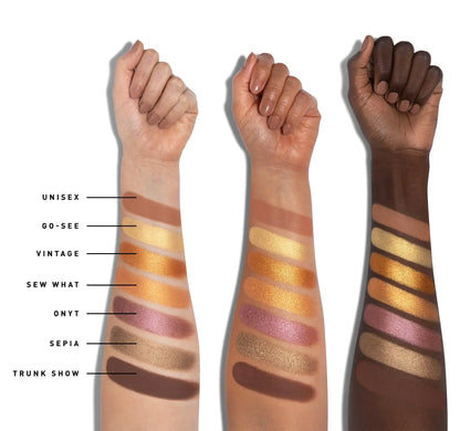 image showing swatch of Morphe 35F Fall into Frost Eyeshadow Palette available at Heygirl.pk for delivery in Pakistan