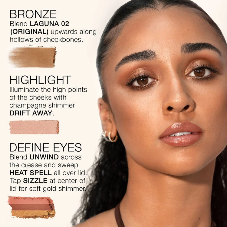 how to use NARS face palette for eyes and cheeks for her available at Heygirl.pk for delivery in Pakistan.