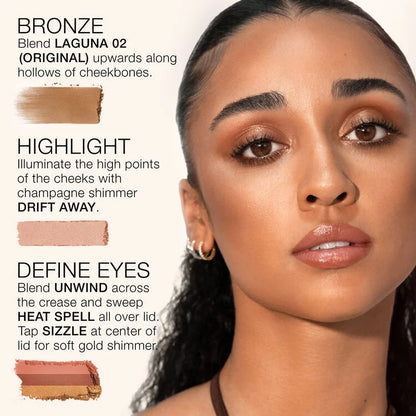 how to use NARS face palette for eyes and cheeks for her available at Heygirl.pk for delivery in Pakistan.