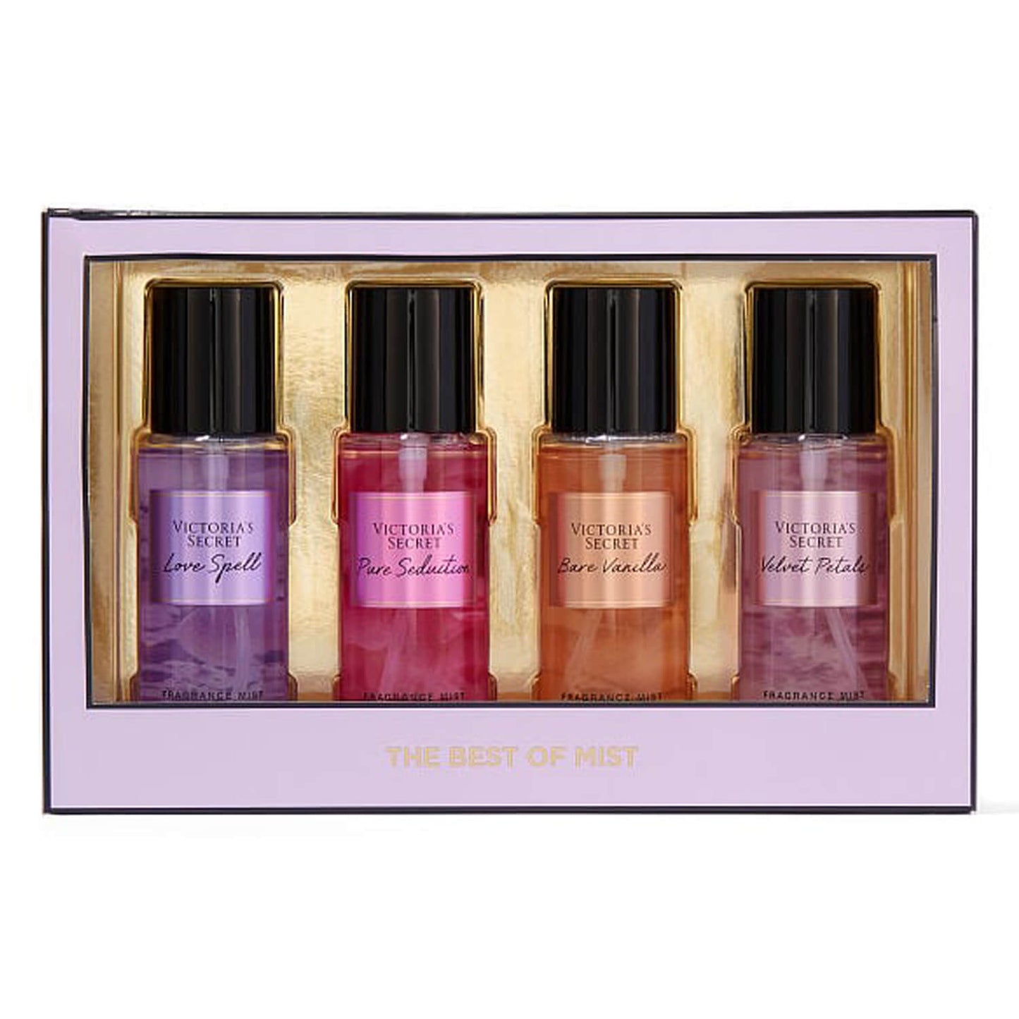 Shop Victoria Secret best-selling mists in Pure Seduction, Velvet Petals, Love Spell and Bare Vanilla fragrances available at Heygirl.pk for delivery in Pakistan