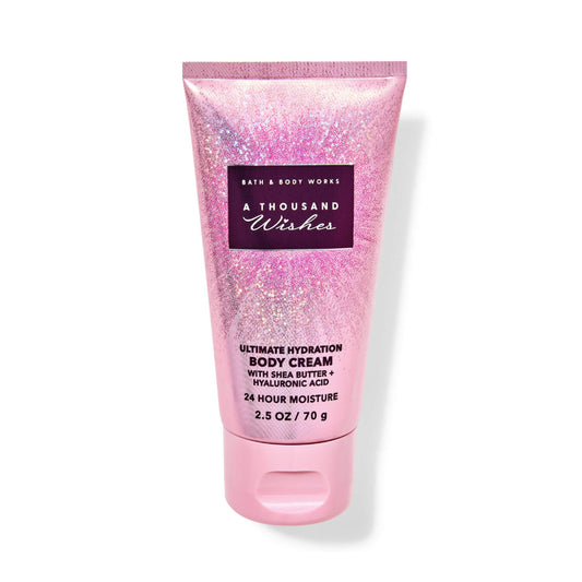shop travel size bath and body cream in thousand wishes fragrance available at Heygirl.pk for delivery in Pakistan