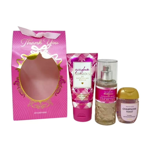 Shop Bath & Body Works Gift set for HER in Gingham Gorgeous fragrance available at Heygirl.pk for delivery in Pakistan. 