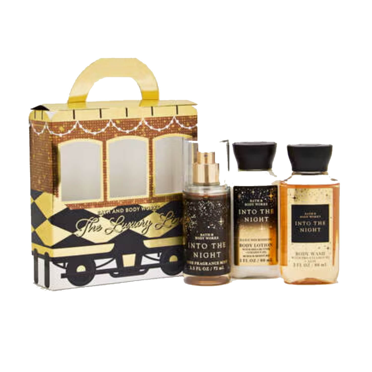 Shop 100% original bath & body works gift set for her in into the night fragrance in Pakistan