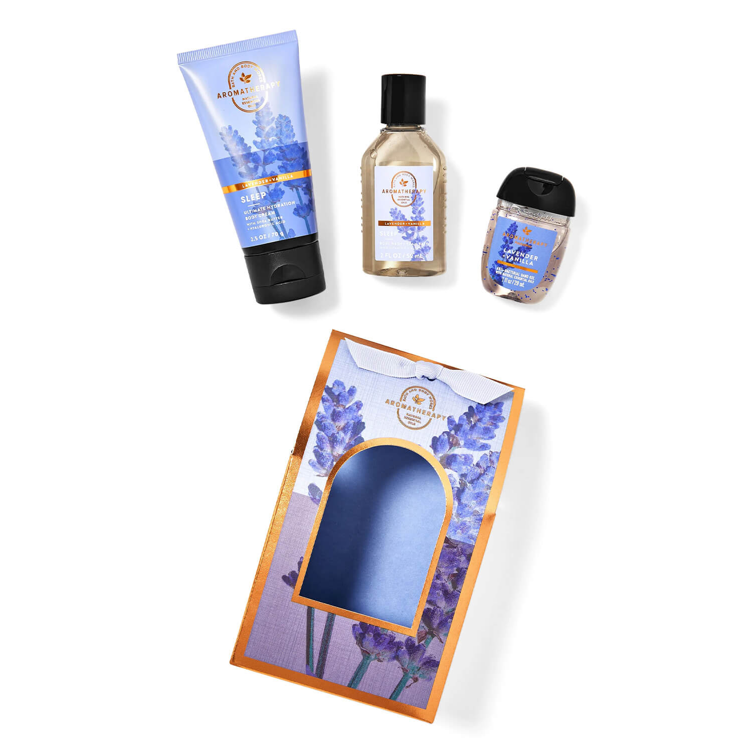 Shop 100% original Bath & Body Works travel size gift set for her in Lavender vanilla fragrance available at Heygirl.pk for delivery in Pakistan. 