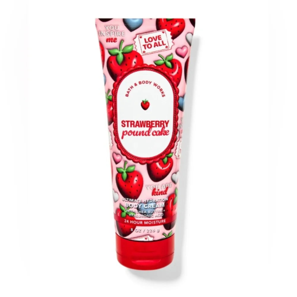 Bath & Body Works Strawberry Pound Cake body cream available at Heygirl.pk for delivery in Pakistan