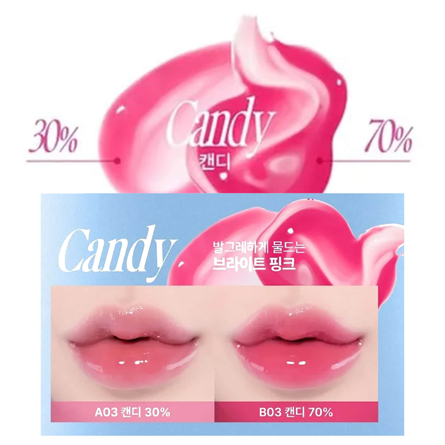 swatch image of korean fwee lip glosses in candy shade available at Heygirl.pk for delivery in Pakistan