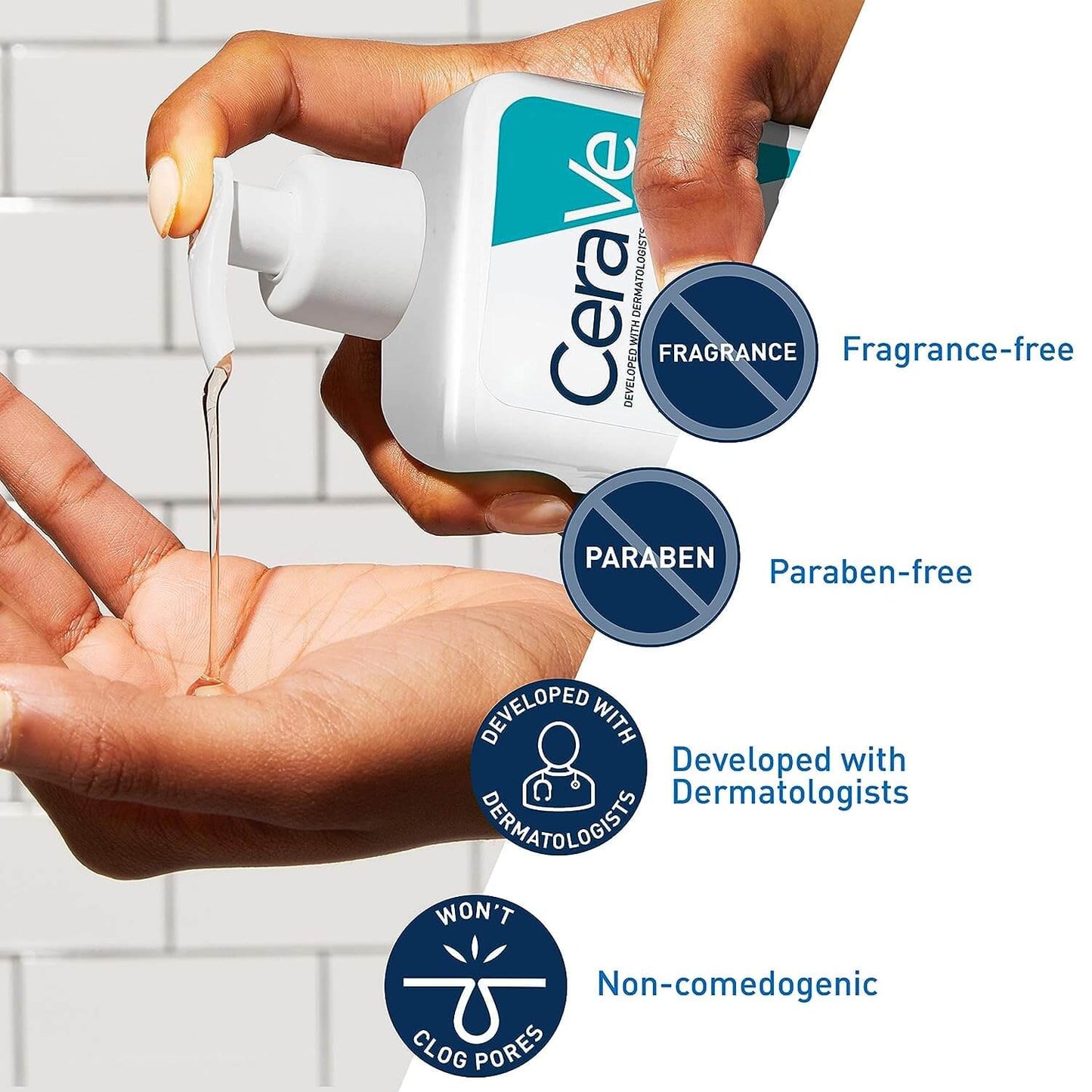 image showing benefits of using CeraVe Acne Control Gel Treatment for acne prone skin available at Heygirl.pk for delivery in Pakistan. 