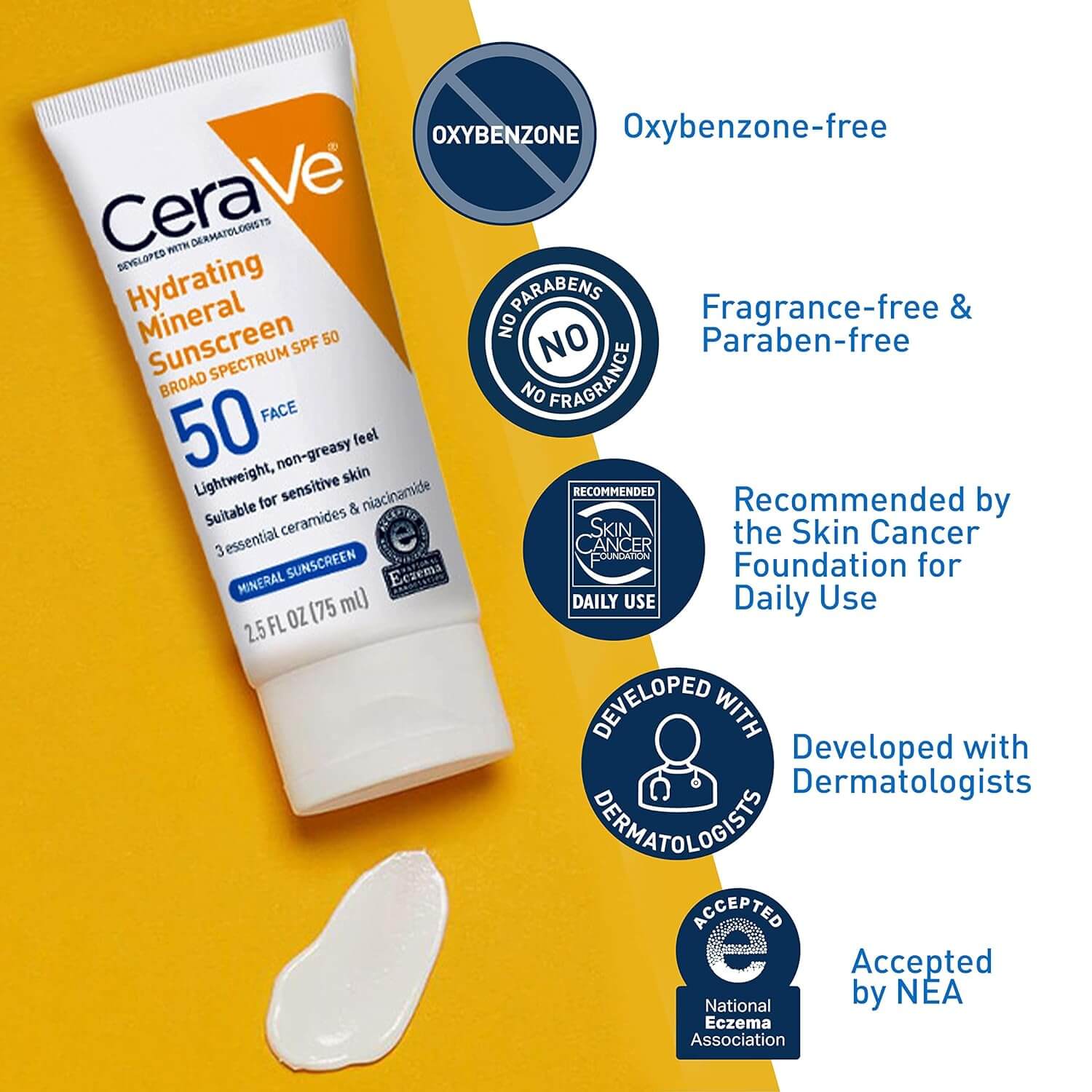 image showing benefits of using cerave sunscreen spf 50 available for delivery at Heygirl.pk in pakistan karachi lahore islamabad quetta peshawar