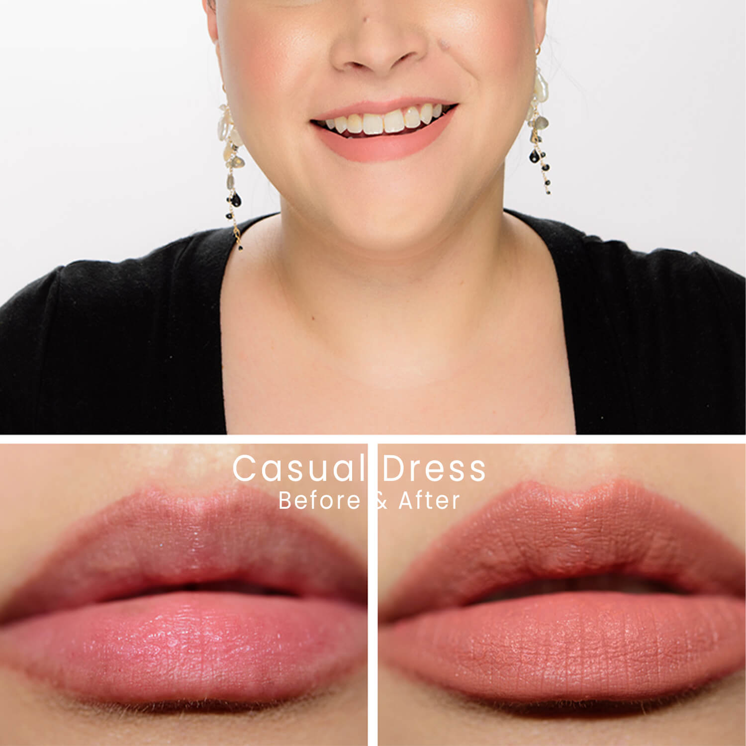 image showing Pakistan girl after using colourpop lipstick in shade casual dress available at Heygirl.pk for delivery in Pakistan