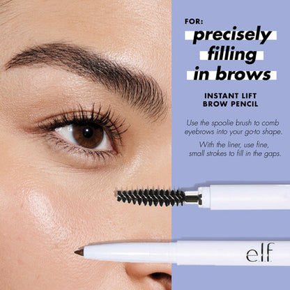 image showing benefits of using Elf Instant Lift Brow Pencil available at Heygirl.pk for delivery in Pakistan