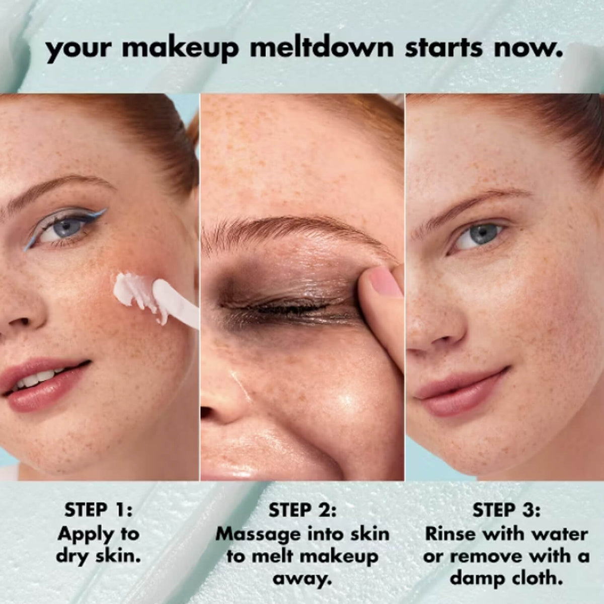 image showing how to use elf Holy Hydration Makeup Cleansing Balm available at Heygirl.pk in Pakistan