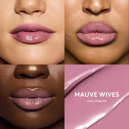 swatch image of fenty beauty gloss bomb in mauve shade for her available at Heygirl.pk for delivery in Pakistan