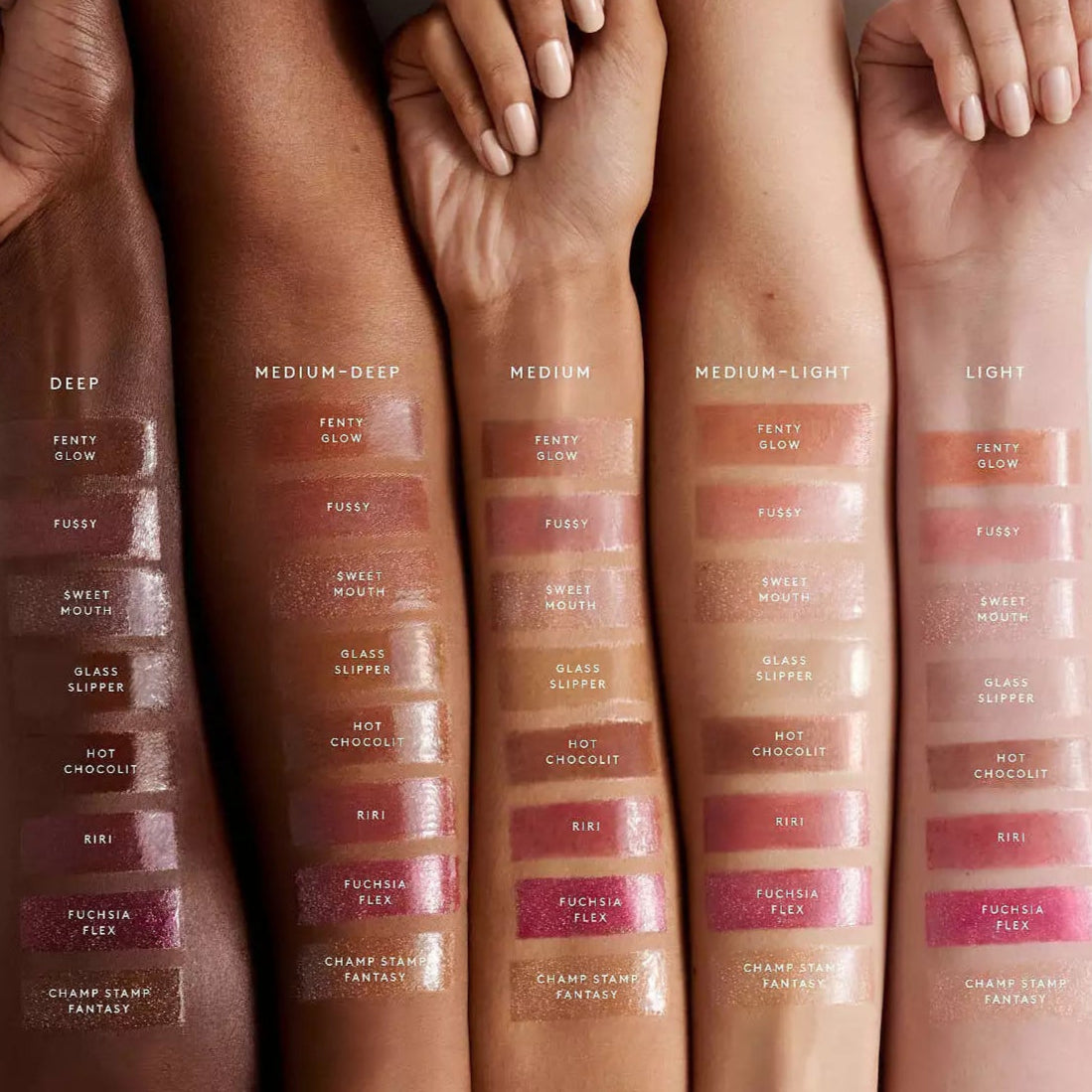swatch image of Fenty Beauty Gloss Bomb for her available at Heygirl.pk for delivery in Pakistan.