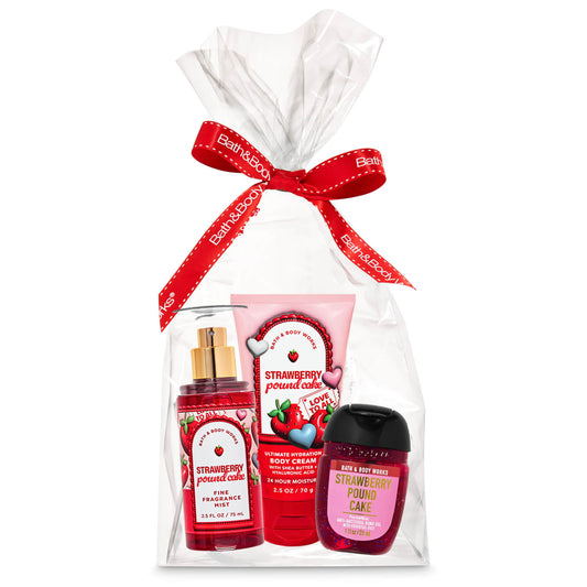 Bath & Body Works Gift Set for HER - Strawberry Pound Cake