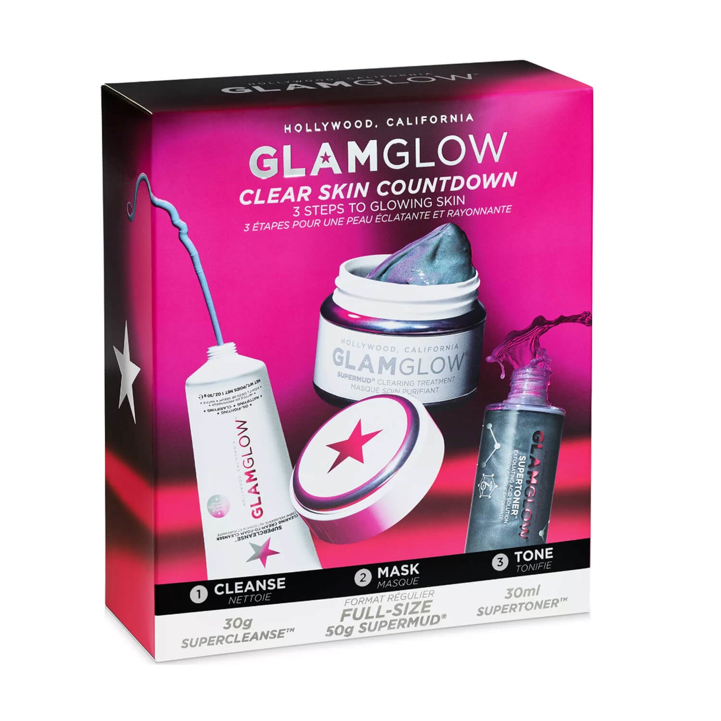 Shop GlamGlow Clear Skin Gift Set for her including supermud cleansing mask available at Heygirl.pk for delivery in Pakistan.