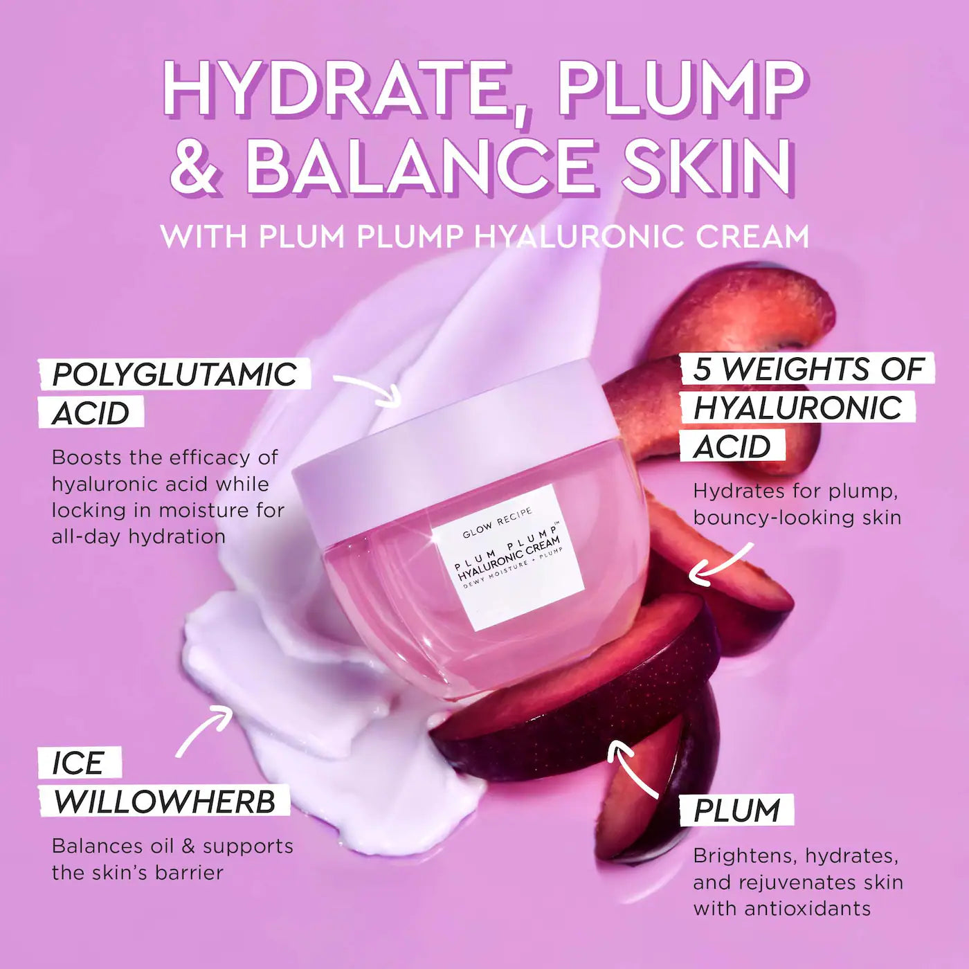 benefits of using Glow Recipe Plum Pump moisturizer with hyaluronic acid for visibly plump, glowing skin available at Heygirl.pk for delivery in Pakistan.