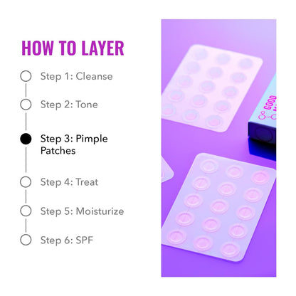 image showing how to use good molecules pimple patches available at Heygirl.pk for delivery in Pakistan