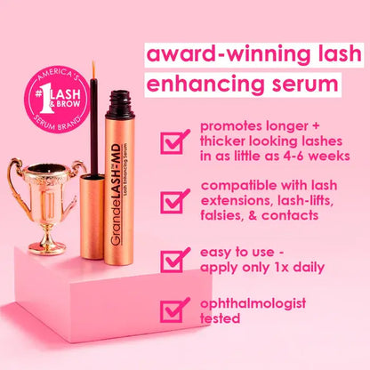image showing benefits of using Grande Eye Lash Enhancing Serum available at Heygirl.pk for delivery in Pakistan. 