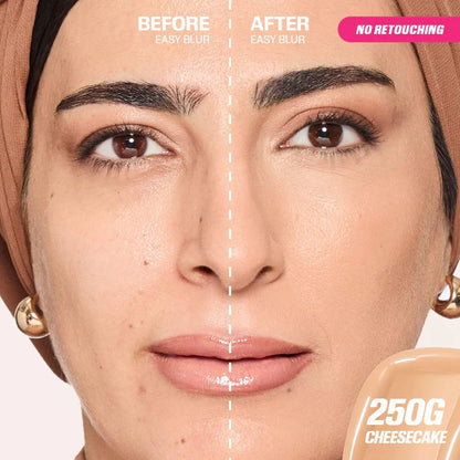 swatch image of huda easy blur foundation for her available at Heygirl.pk for delivery in Pakistan