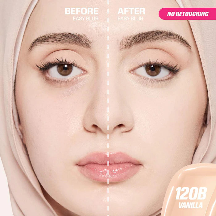 swatch image of huda easy blur foundation for her available at Heygirl.pk for delivery in Pakistan