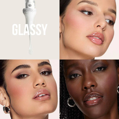 swatch image of original Huda Beauty Faux Filler Lip Gloss glassy available at Heygirl.pk for delivery in Pakistan. 