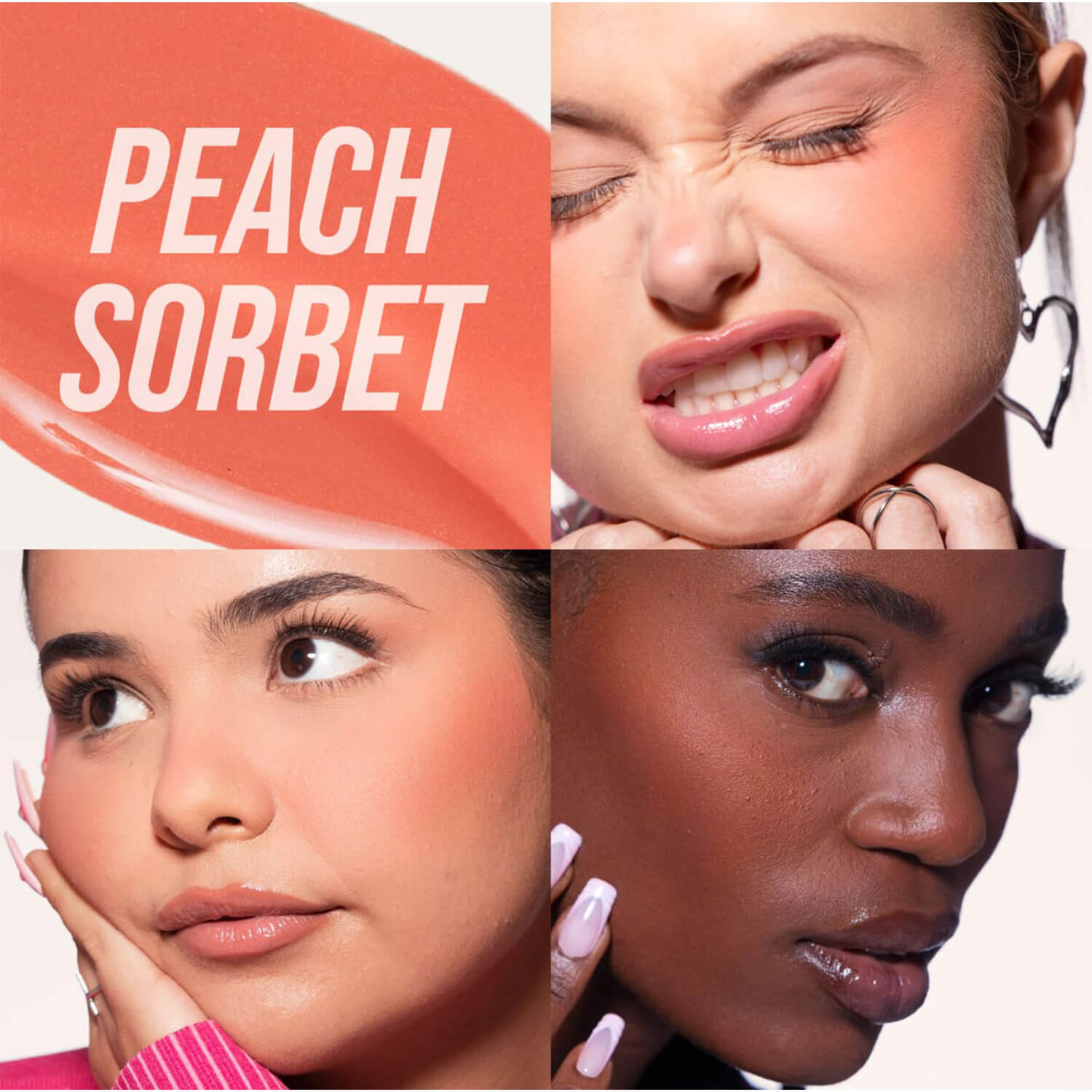 swatch image of Huda Beauty Glow Liquid Blush peach for HER available at Heygirl.pk for delivery in Pakistan.