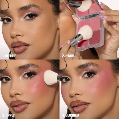 before and after of huda beauty blush filter palette available at Heygirl.pk for delivery in Pakistan