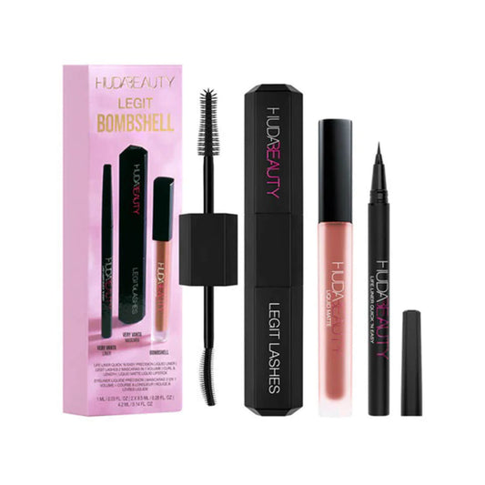 Huda Beauty Bombshell Makeup gift Set for her available at Heygrl.pk for delivery in Pakistan