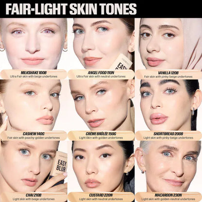 swatch image of huda easy blur foundation for her available at Heygirl.pk for delivery in Pakistan