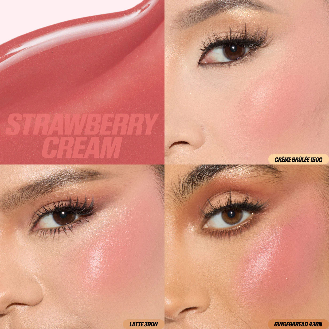 swatch image of Huda Beauty Glow Liquid Blush strawberry for HER available at Heygirl.pk for delivery in Pakistan.