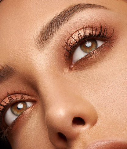 Close-up of a Pakistani girl's eyes with makeup