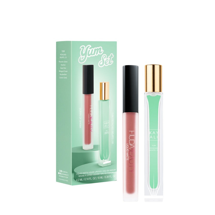 Shop 100% original Huda Beauty Kayali Perfume and Lipstick Gift Set for HER available at Heygirl.pk for delivery in Pakistan.. 