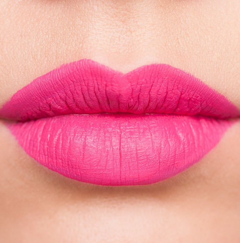 swatch image of Jeffree star mini lipstick in prom night shade available at Heygirl.pk for delivery in Pakistan