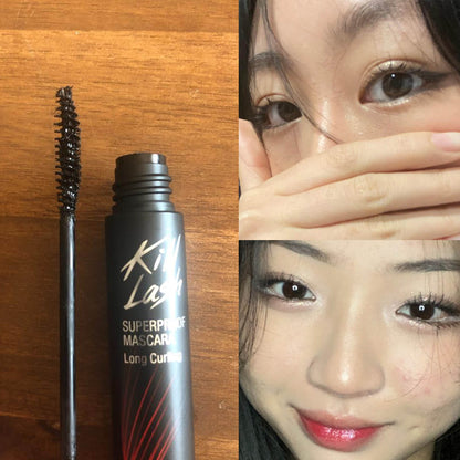 image showing before and after result of using korean waterproof clio mascara for her available at Heygirl.pk for delivery in Pakistan