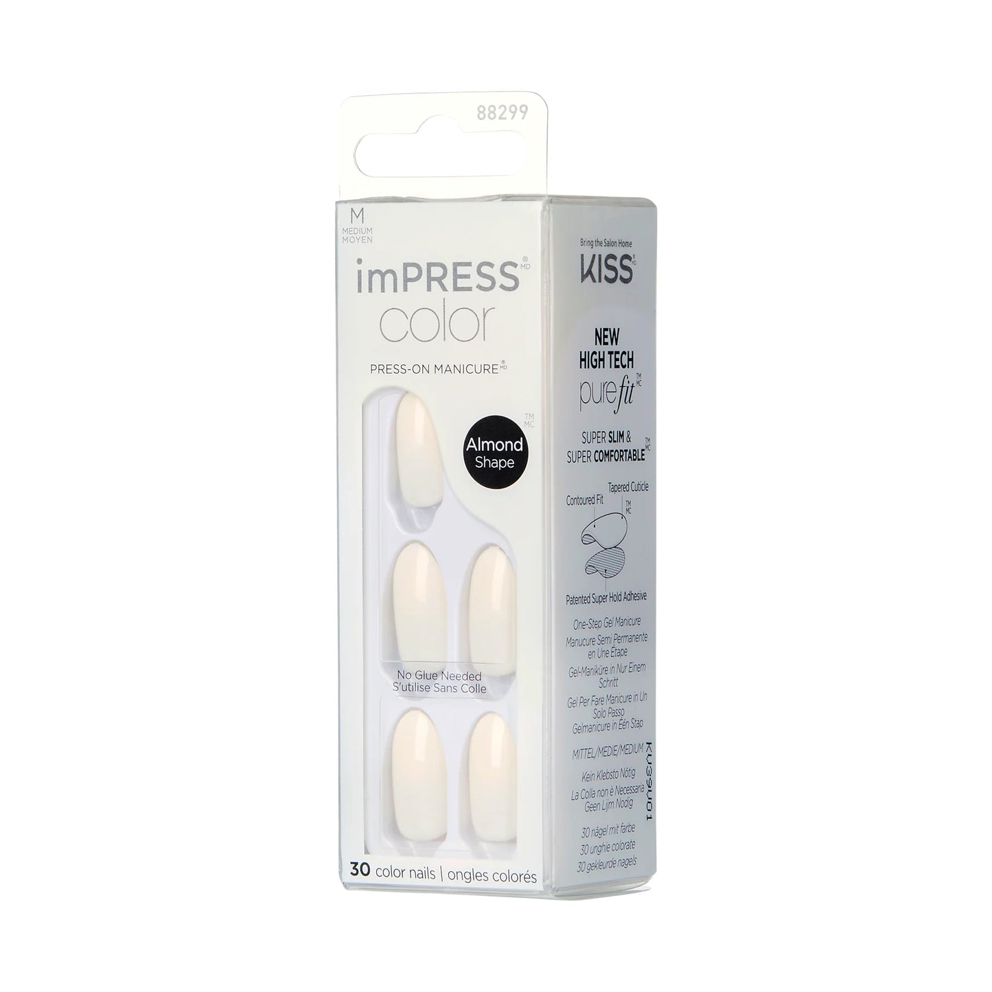 Shop artificial press-on manicure and nails in white almond shape for Eid wear available at Heygirl.pk for delivery in Pakistan.