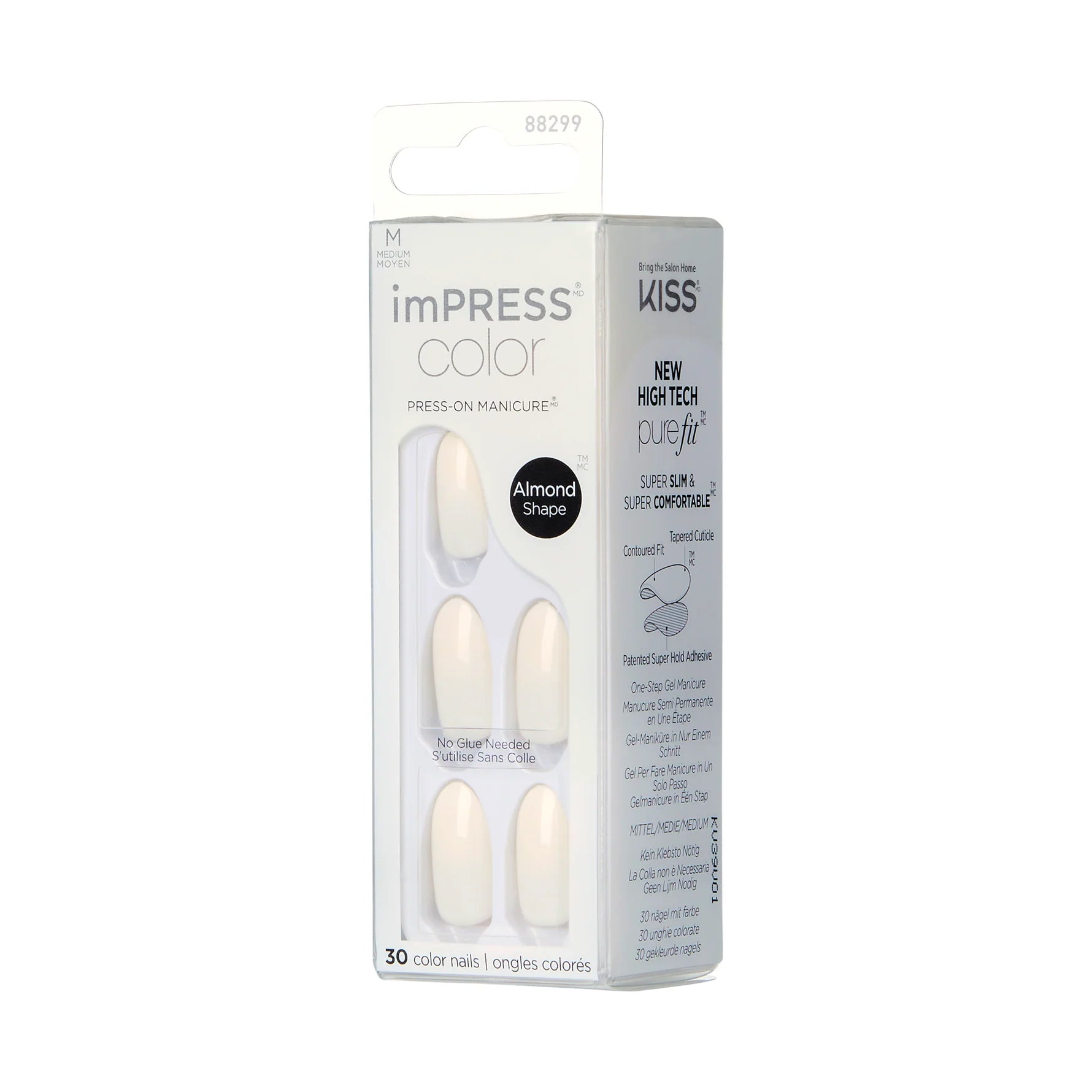 Shop artificial press-on manicure and nails in white almond shape for Eid wear available at Heygirl.pk for delivery in Pakistan.