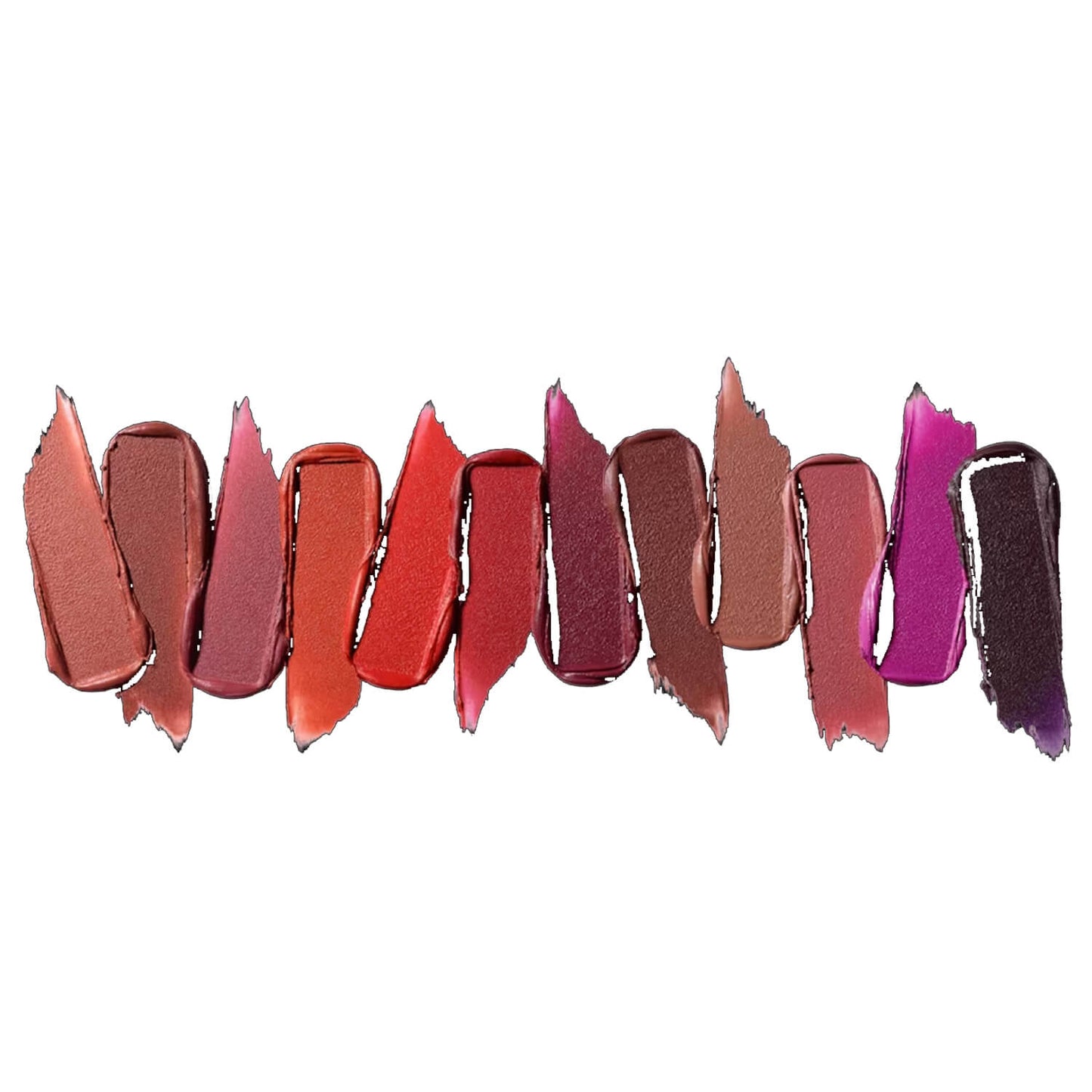 image showing swatch of MAC best-selling powder kiss lipstick gift set for her available at Heygirl.pk for delivery in Pakistan.