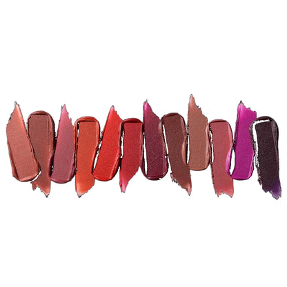 image showing swatch of MAC best-selling powder kiss lipstick gift set for her available at Heygirl.pk for delivery in Pakistan.