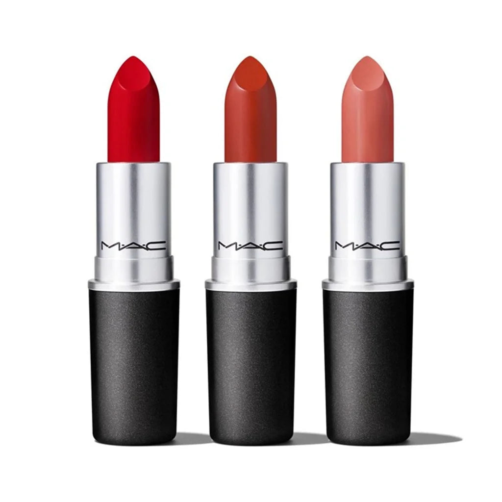 Shop MAC matte ruby woo,lady danger & chilli lipsticks trio available at Heygirl.pk for delivery in Pakistan
