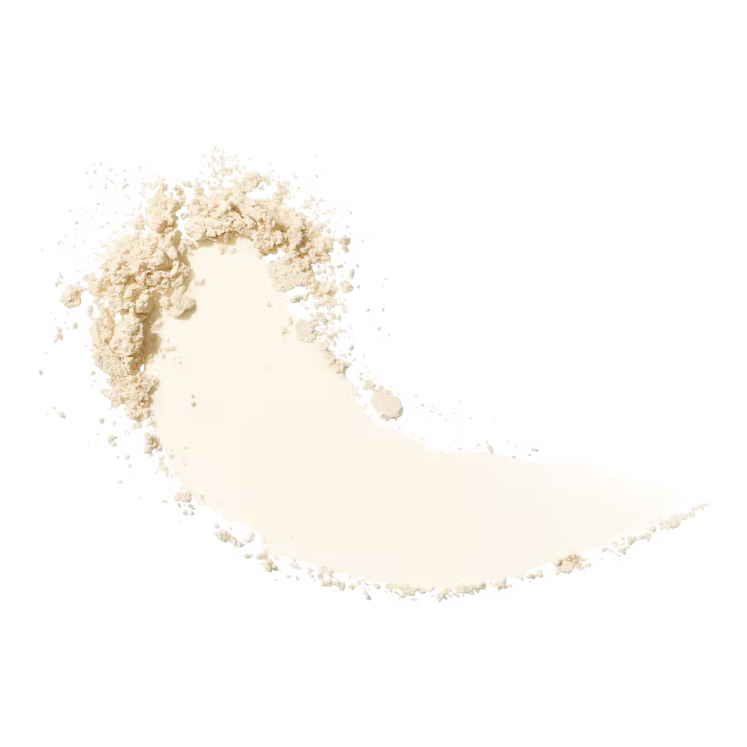 Beige powder on a white background