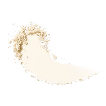Beige powder on a white background