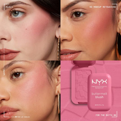 closeup swatch face image of NYX Butter Powder Blush for HER available at Heygirl.pk for delivery in Pakistan. 