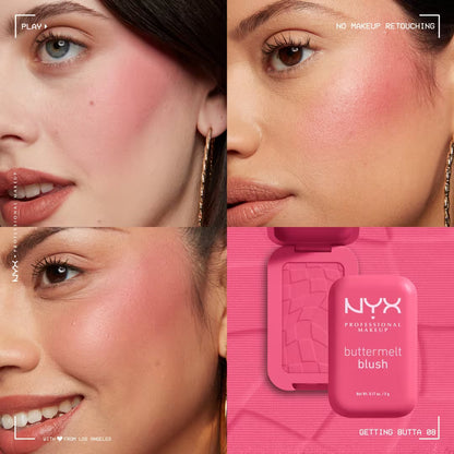 closeup swatch face image of NYX Butter Powder Blush for HER available at Heygirl.pk for delivery in Pakistan. 